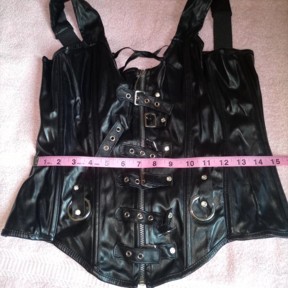 Faux Leather Corset Top